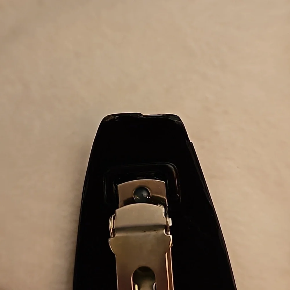 Vintage Black Lucite Made in Hong Kong Art Deco Barrette